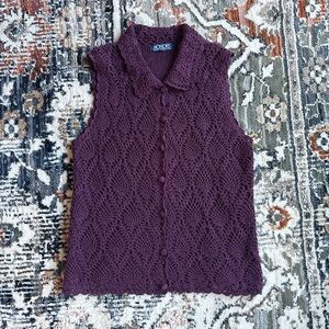 Honors Rich Purple Knit Sweater